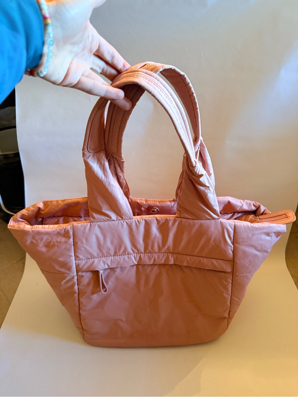 Caraa x Free People Rose Pink Nylon Travel Tote Shoe Bag